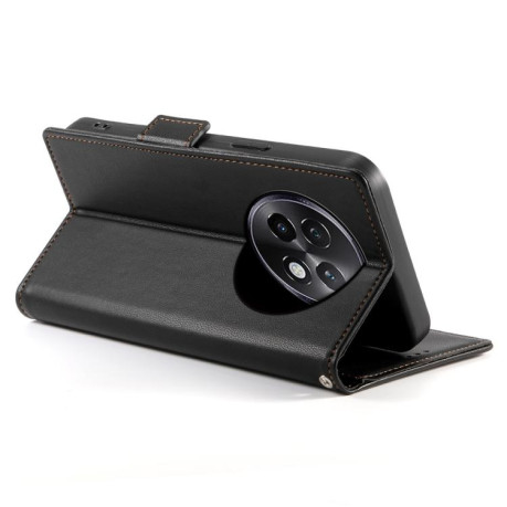 Чехол-книжка Side Buckle Magnetic Frosted Leather для Realme 13+ - черный