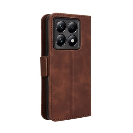 Чехол-книжка Skin Feel Calf на Xiaomi 14T - коричневый