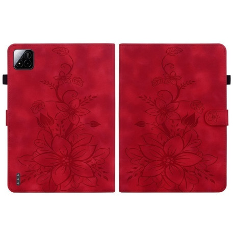 Чехол-книжка Lily Embossed Leather для Xiaomi Pad 7/Pad 7 Pro - красный