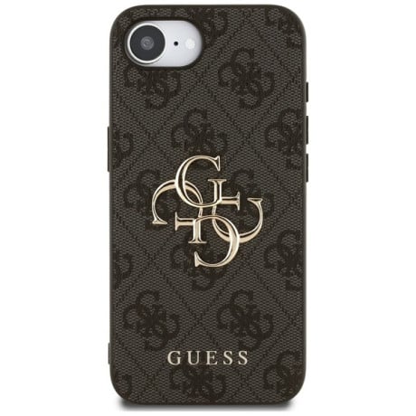 Оригинальный чехол Guess Big Metal Logo для iPhone 16e - Gray