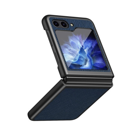 Противоударный чехол Cross Texture All Inclusive для Samsung Galaxy Flip 5 - синий