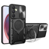 Протиударний чохол CD Texture Sliding Camshield Magnetic Holder для Samsung Galaxy A35 5G - чорний