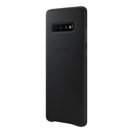 Оригинальный чехол Samsung Leather Cover для Samsung Galaxy S10 Plus black (EF-VG975LBEGRU)