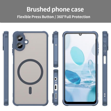 Чохол Fan Dun Series гібрид з Magsafe та захистом камери на Samsung Galaxy A07 4G - синій