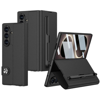 Чохол-книжка GKK Integrated Flip Leather Phone Case with Pen Slotm, Included Stylus на Samsung Galaxy Fold8 Ultra 5G — чорний