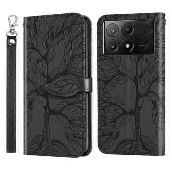Чехол-книжка Life of Tree для Xiaomi Poco X6 Pro - черный