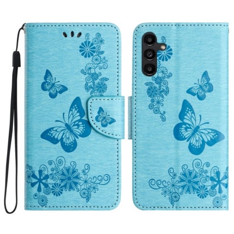 Чохол-книжка Embossed Butterfly для Samsung Galaxy A16 - синій