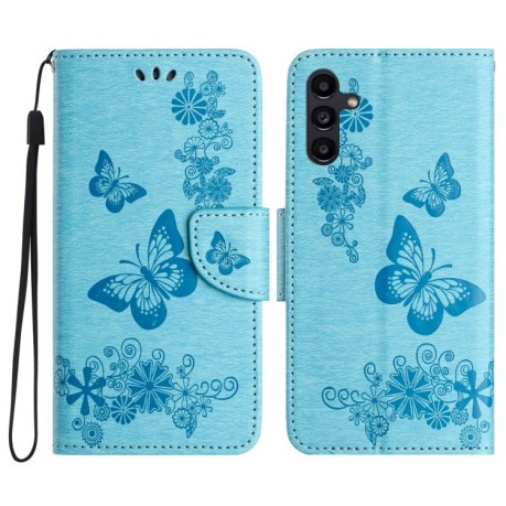 Чехол-книжка Embossed Butterfly для Samsung Galaxy A36 / A56 5G - синий