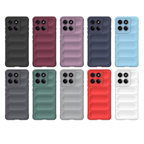 Силиконовый чехол Magic Flannel для Motorola Edge 60 Pro 5G - голубой