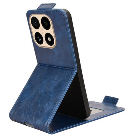 Флип-чехол Magnetic Vertical Flip Leather на Xiaomi 15T 5G - синий