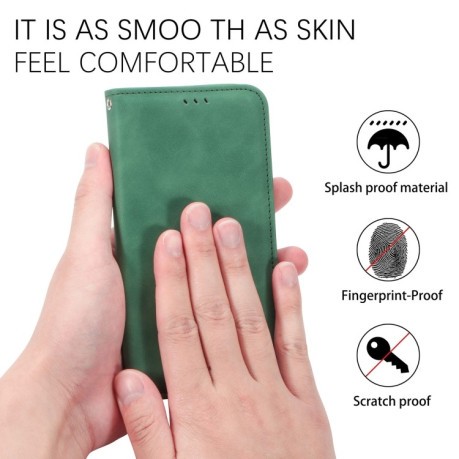Чохол-книжка Retro Skin Feel Business Magnetic на Xiaomi Redmi 10A/9C - зелений