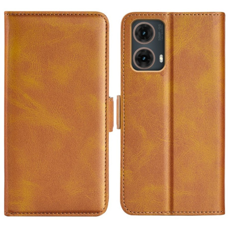 Чохол-книжка Dual-side Magnetic Buckle для Motorola Moto G85 5G - жовтий