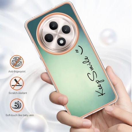 Противоударный чехол Electroplating IMD для OPPO Reno12 F/12 FS 5G - Smile