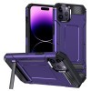Противоударный чехол Matte Holder для iPhone 15 Pro - фиолетовый
