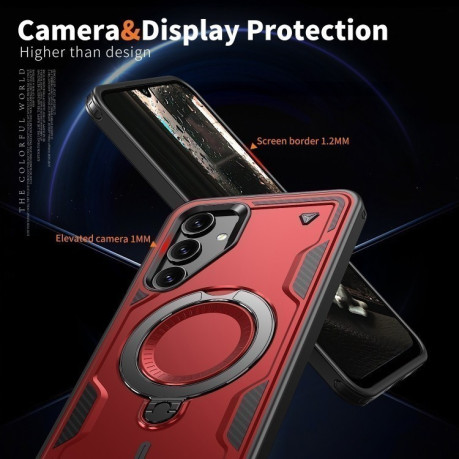 Протиударний чохол MagSafe Holder Armor PC Hybrid  для Samsung Galaxy A16 5G - червоний