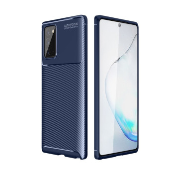Ударозащитный чехол HMC Carbon Fiber Texture для Samsung Galaxy S21 - синий