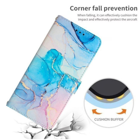 Чохол-книжка Painted Marble Pattern для Realme 12+ 5G/12 4G/13 4G - рожево-зелений