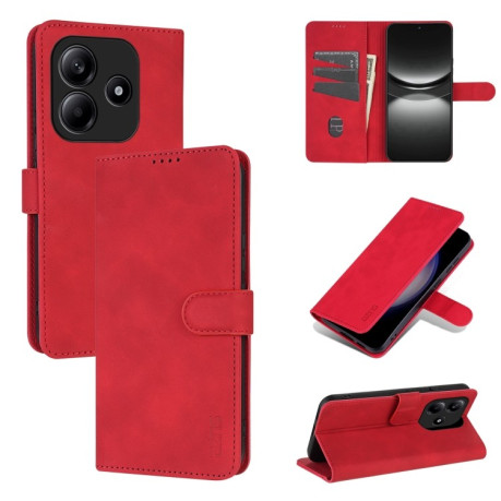 Чехол-книжка AZNS Skin Feel Calf Texture для Xiaomi Redmi Note 14 5G - красный