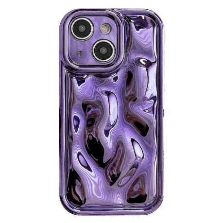 Противоударный чехол Electroplating Meteorite Texture для iPhone 15 - фиолетовый