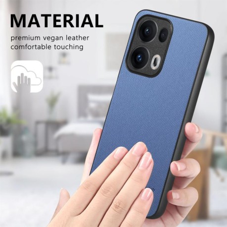 Чохол Twill Fabric Leather Skin Back для OPPO Reno13 Pro Global - синій