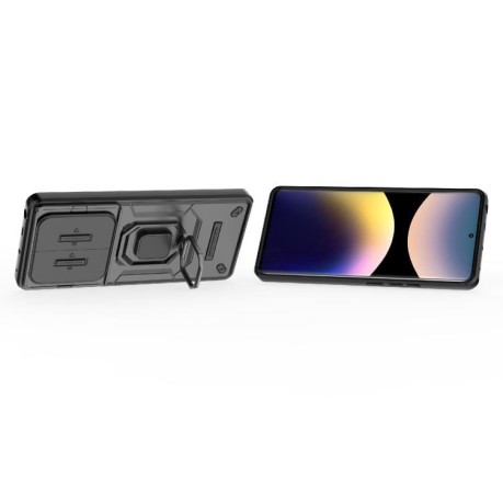 Протиударний чохол Sliding Camshield для Redmi Note 14 Pro 4G Global - чорний