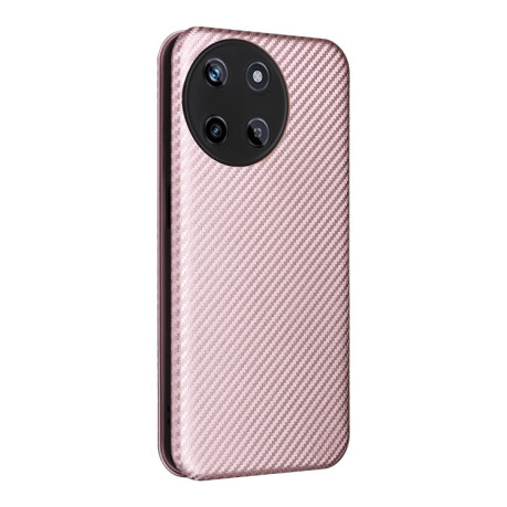 Чохол-книжка Carbon Fiber Texture на Realme 11 4G Global - рожевий