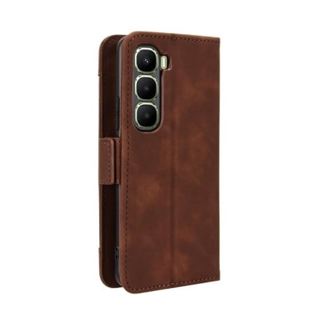 Чохол-книжка Skin Feel з м'якою фактурою Calf на Infinix Hot 60 Pro 4G - коричневий