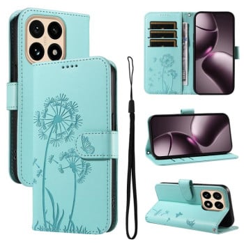 Чехол-книжка Dandelion Embossed Pattern Flip Leather на Xiaomi 15T 5G - зеленый