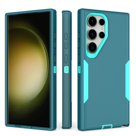 Противоударный чехол Magnetic 2 in 1 PC Hybrid TPU для Samsung Galaxy S25 Ultra / S24 Ultra - Blue+Blue Green