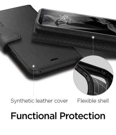 Оригінальний чохол Spigen Wallet S для Samsung Galaxy S8+ Plus Black