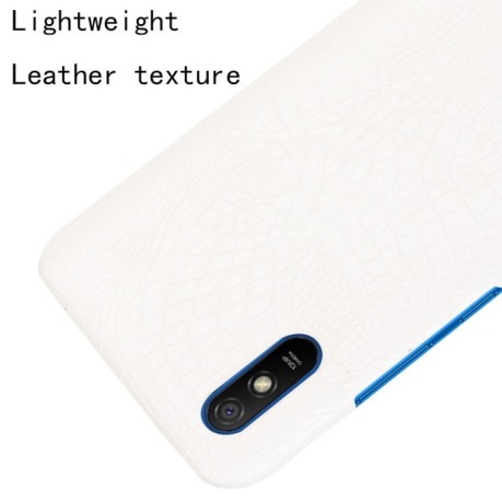 Ударопрочный чехол Crocodile Texture на Xiaomi Redmi 9A - белый