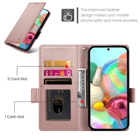 Чехол-книжка Side Buckle Magnetic Frosted Leather для Google Pixel 9a - золото