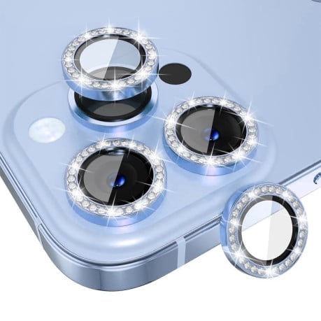 Захисне скло на камеру ENKAY AR Anti-reflection Camera Lens для iPhone 16 Pro / 16 Pro Max - блакитне