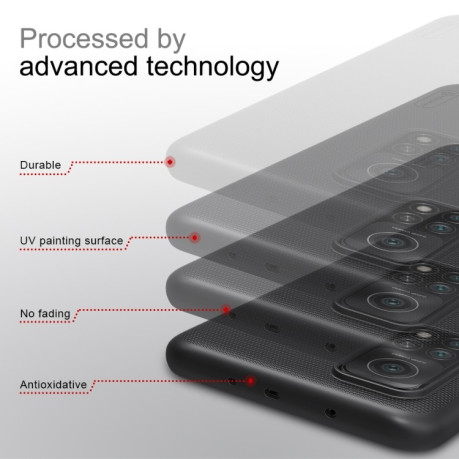 Чехол NILLKIN Frosted Shield Concave-convex на Xiaomi Mi 10T / 10T Pro - красный