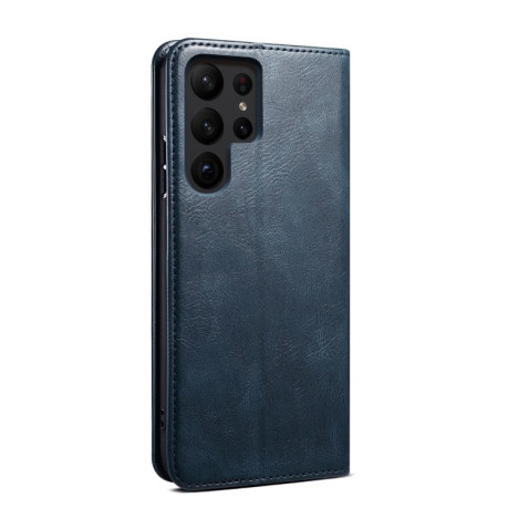 Чехол-книжка Simple Wax Crazy Horse для Samsung Galaxy S25 Ultra 5G - синий