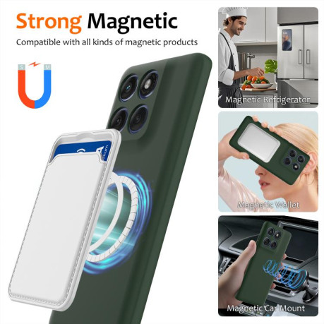 Силиконовый чехол Shockproof Silicone Magsafe для Motorola Edge 60 / 60s / 60 Fusion - зеленый