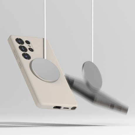 Оригінальний чохол Ringke Silicone MagSafe для Samsung Galaxy S25 Ultra - Beige
