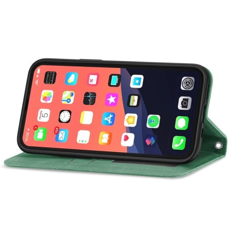 Чехол-книжка Retro Skin Feel Business Magnetic на iPhone 13 mini - зеленый