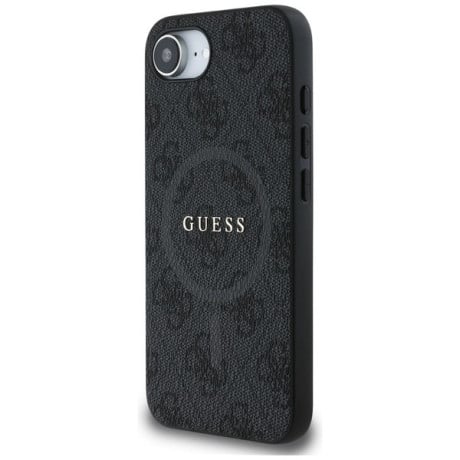 Оригинальный чехол Guess 4G Ring Classic MagSafe для iPhone 16e - black