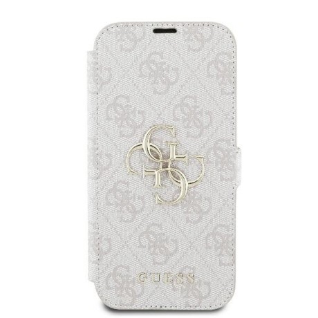 Оригінальний чохол-книжка Guess 4G Metal Logo для iPhone 16 - Pink