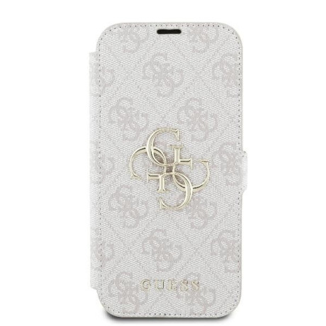 Оригінальний чохол-книжка Guess 4G Metal Logo для iPhone 16 Plus - Pink