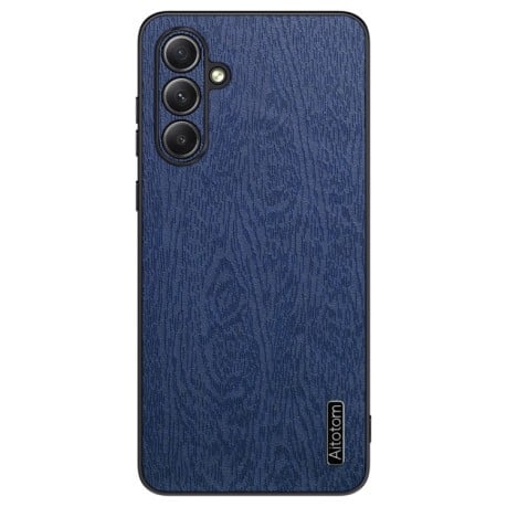 Чохол Tree Bark Leather Shockproof для Samsung Galaxy M55 - синій