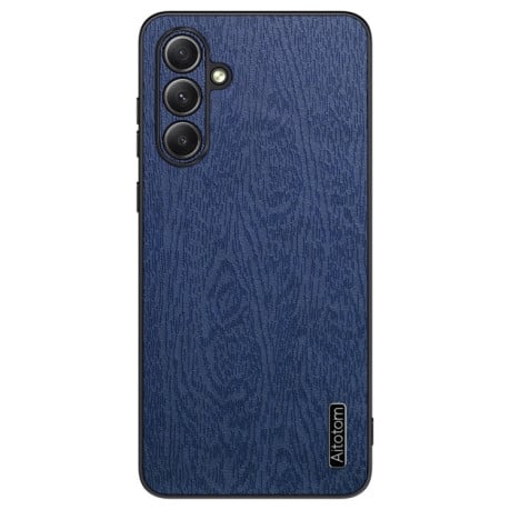 Чохол Tree Bark Leather Shockproof для Samsung Galaxy S24 FE 5G - синій