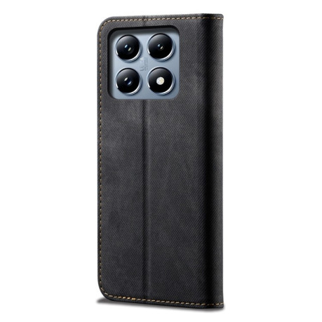 Чохол книжка Denim Texture Casual Style на Xiaomi 14T Pro - чорний
