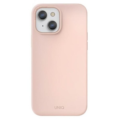 Оригинальный чехол UNIQ etui Lino Hue (MagSafe) для iPhone 14/13 - pink