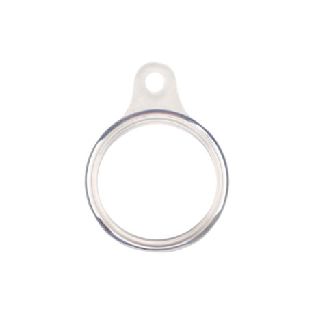Противоударный силиконовый брелок с кольцом для AirTag - прозрачный