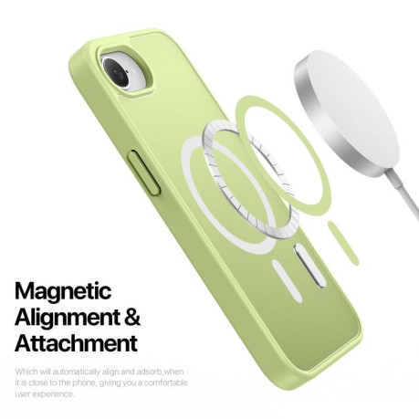 Чехол-книжка DUX DUCIS Yind Series MagSafe TPU Hybrid PC на  для iPhone 16e - зеленый