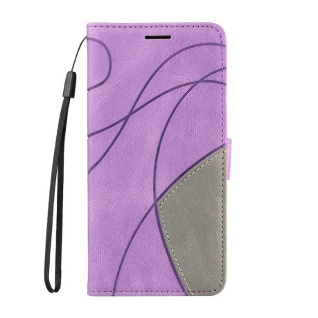 Чохол-книжка Dual-color Splicing Flip Leather  для Samsung Galaxy A26 5G - фіолетовий