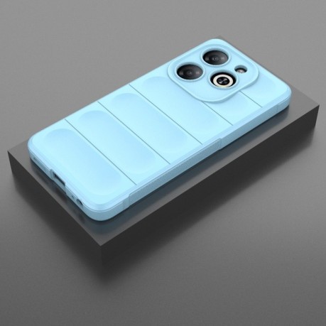 Силиконовый чехол Magic Flannel для Infinix Smart 8 - голубой