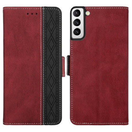 Чехол-книжка Stitching Side-Magnetic RFID для Samsung Galaxy S23 5G - красный
